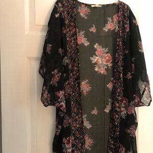 Maurice’s black floral kimono